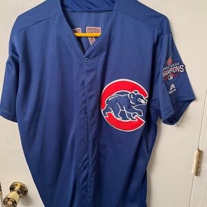 Chicago Cubs Anthony Rizzo Jersey Mens 48 Blue Majestic #44 Flex Base Shirt MLB